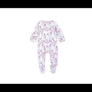 Burts Bee Baby Mosaic Bloom Footed Jumpsuit